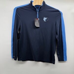 Antigua Memphis Grizzlies Men's Large 1/4 Zip Long Sleeve Athletic Shirt Navy